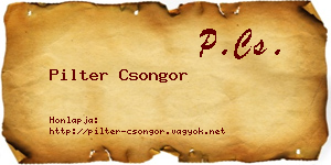 Pilter Csongor névjegykártya